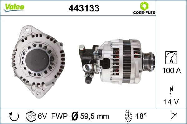 Alternatore Valeo 14V 100A - 443133