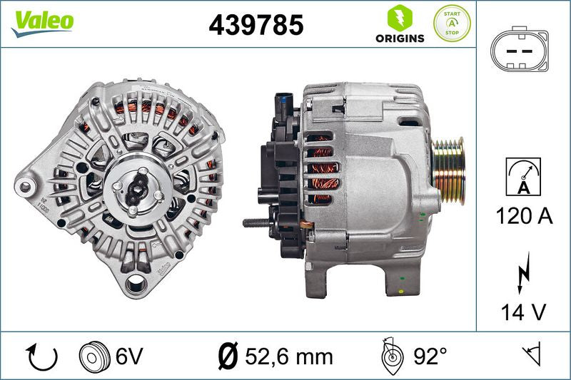 Alternatore Valeo 14V 120A ST35C016 - 439785