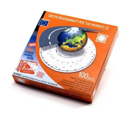 Disco diagrammato omologato per tachigrafo analogico 125 KMh