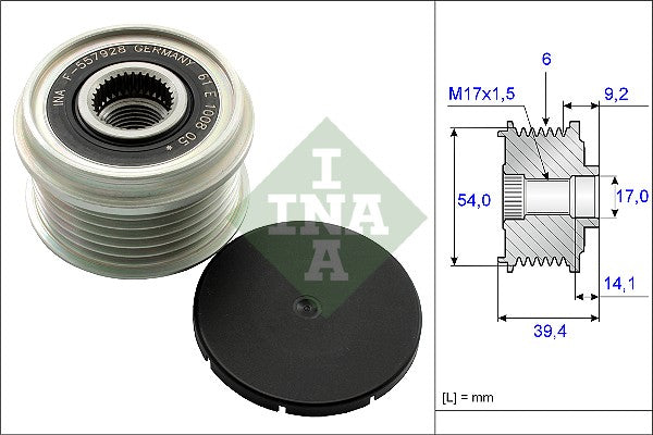 DISPOSITIVO RUOTA LIBERA alternatore compatibile con OPEL VAUXHALL