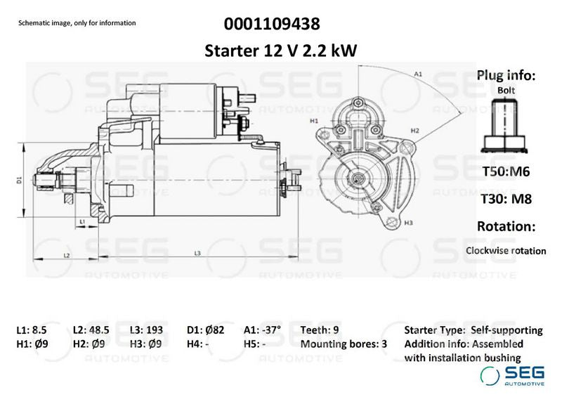 Motorino Avviamento SEG 12V 2.2KW - 0001109438

Marca: SEG Automotive48