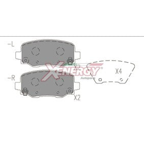 Kit Pastiglie Freno AP XENERGY X41176 – Freno a Disco (Anteriore)